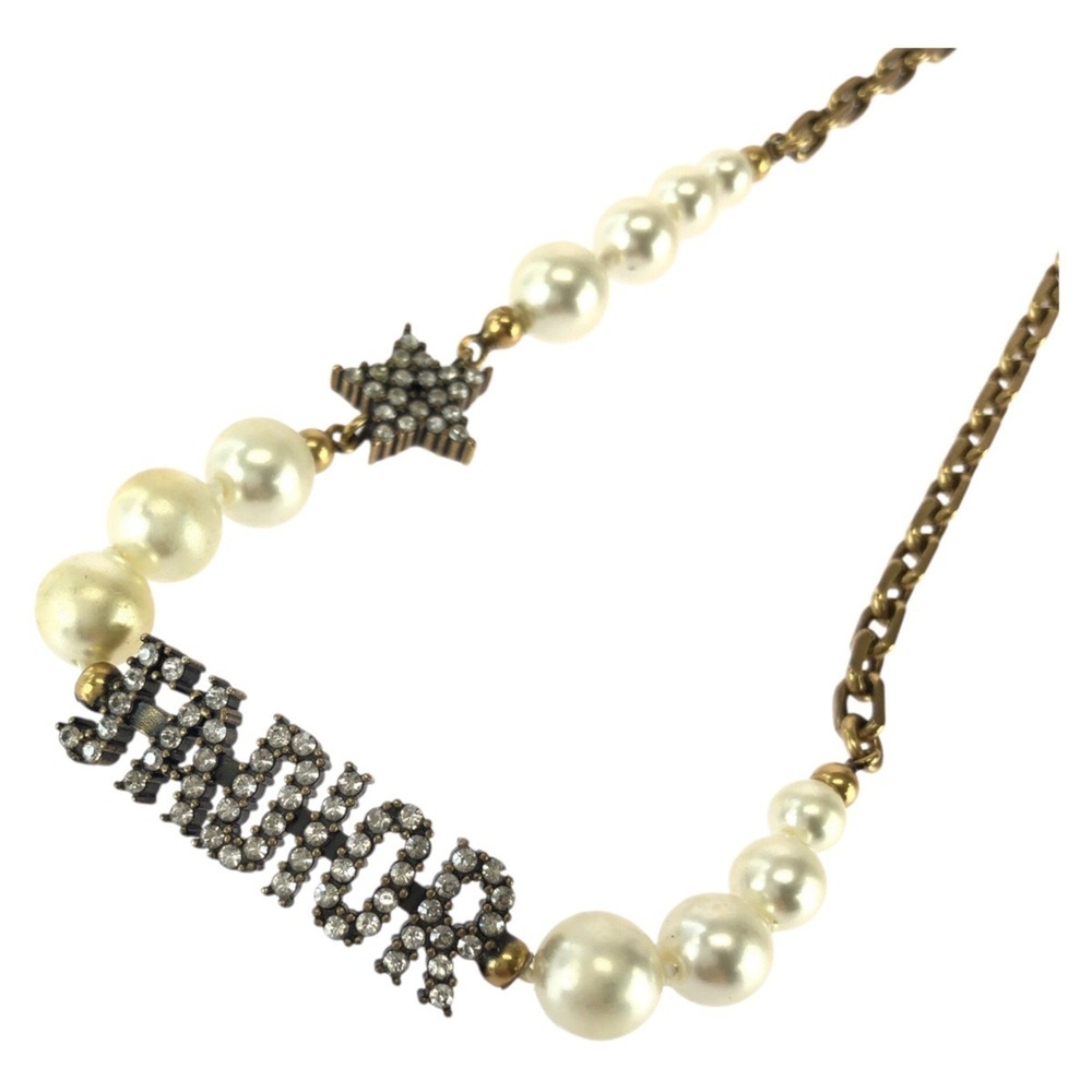 Christian Dior Dior J'Adior Faux Pearl Rhinestone White Gold Hardware Metal C...